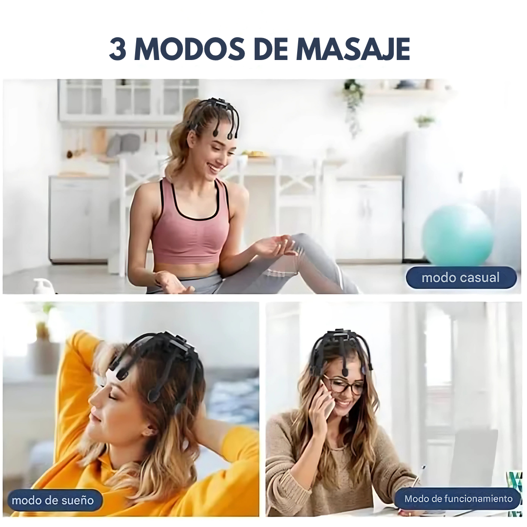 MASAJEADOR ELÉCTRICO DE CABEZA – RELÁJATE EN 60 SEGUNDOS, DONDE ESTÉS