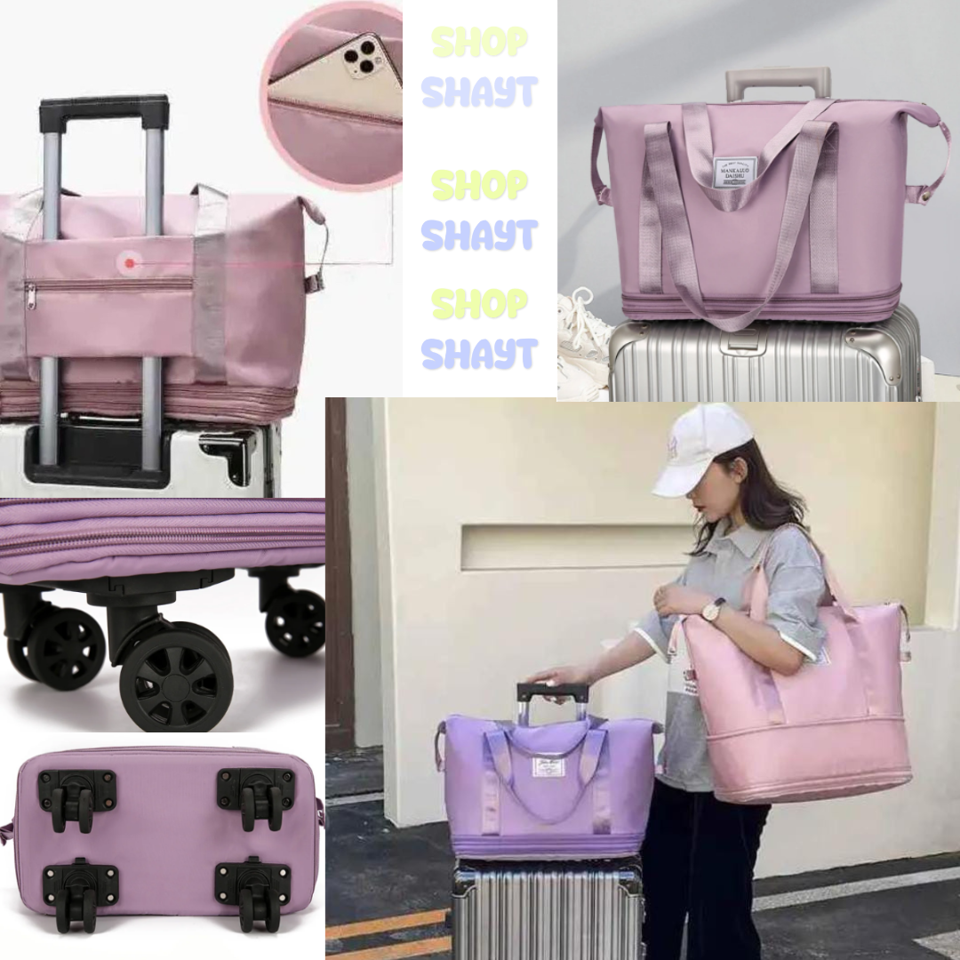 BOLSO EXPANSIBLE 3 NIVELES CON RUEDAS - PLEGABLE, PRÁCTICO Y VERSÁTIL