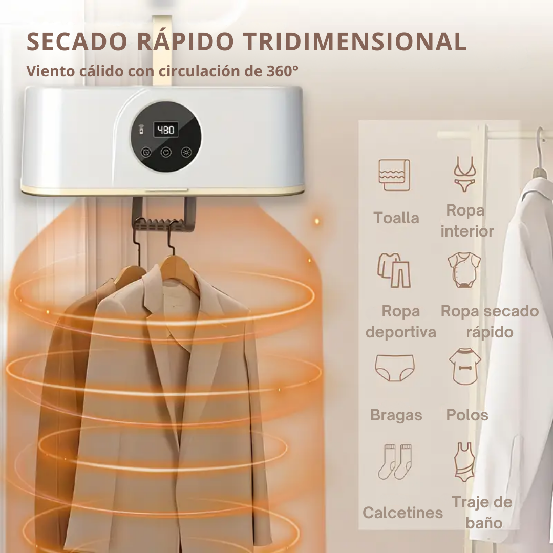 SECADOR DE ROPA PORTÁTIL - TU ALIADO PARA VIAJES Y EMERGENCIAS