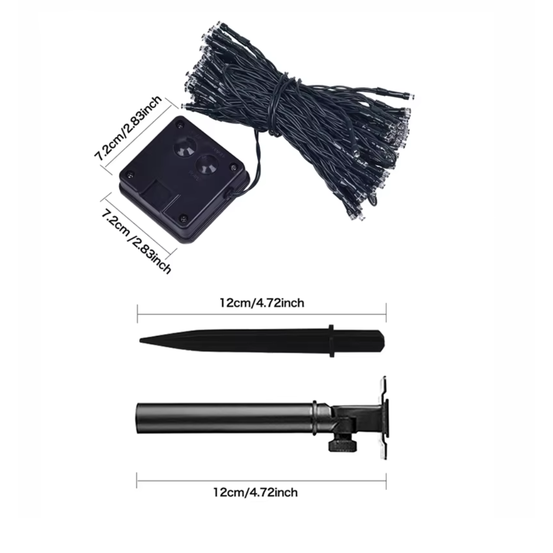 LUCES NAVIDEÑAS CON PANEL SOLAR 30 METROS – ILUMINA TUS FIESTAS SIN GASTAR EN ELECTRICIDAD