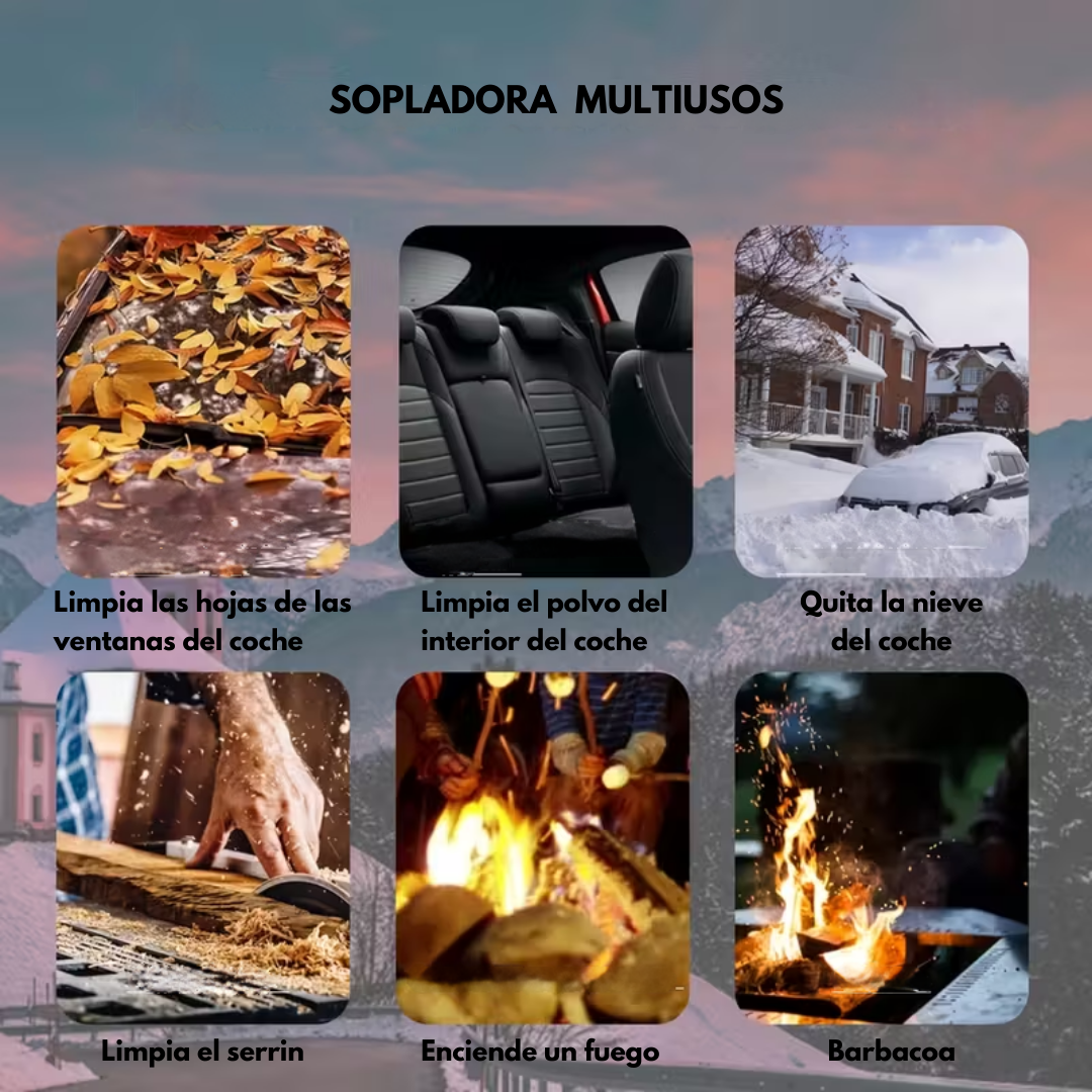 SOPLADORA DE ALTA POTENCIA MULTIFUNCIONAL: POTENCIA, VELOCIDAD Y COMODIDAD EN TUS MANOS