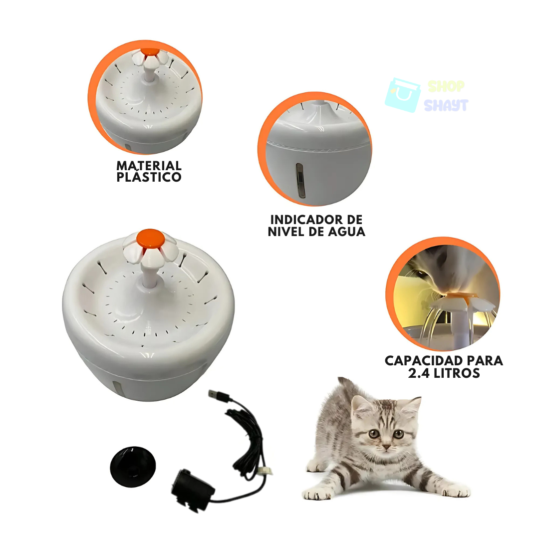 FUENTE DE AGUA PARA MASCOTA AUTOMÁTICA - TU COMPAÑERO FIEL MERECE LO MEJOR