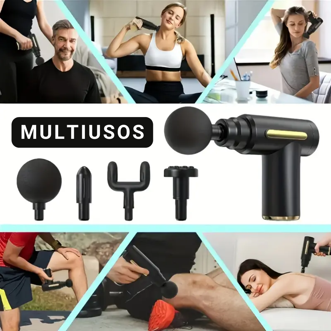MINI MASAJEADOR GUN – MASAJES PROFESIONALES EN CASA O DE VIAJE