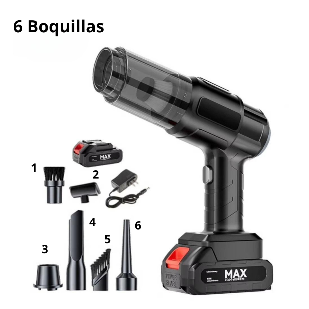 ASPIRADORA 3 EN 1 RECARGABLE CON BATERÍA - ASPIRA, SOPLA Y CEPILLA