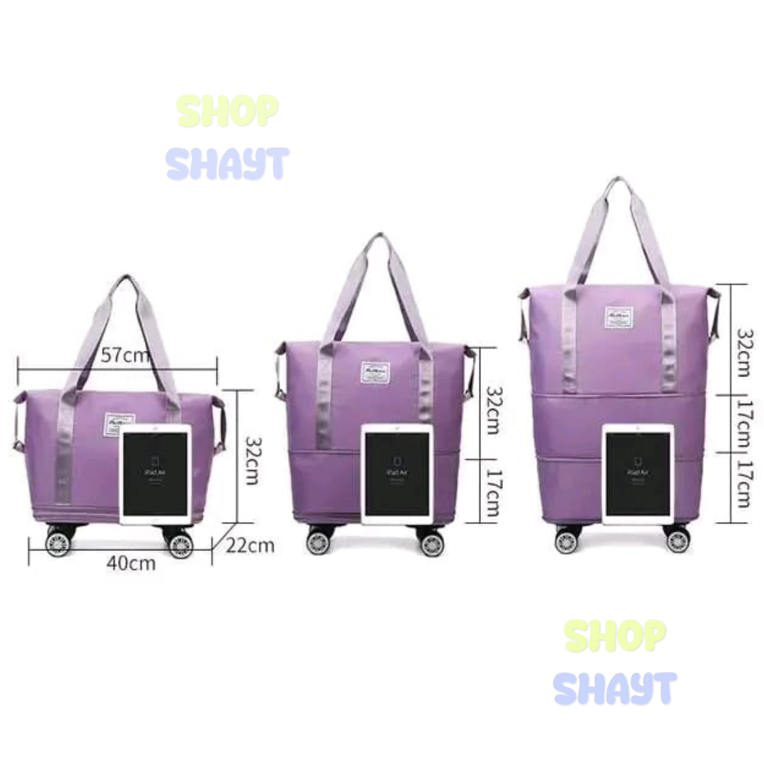 BOLSO EXPANSIBLE 3 NIVELES CON RUEDAS - PLEGABLE, PRÁCTICO Y VERSÁTIL