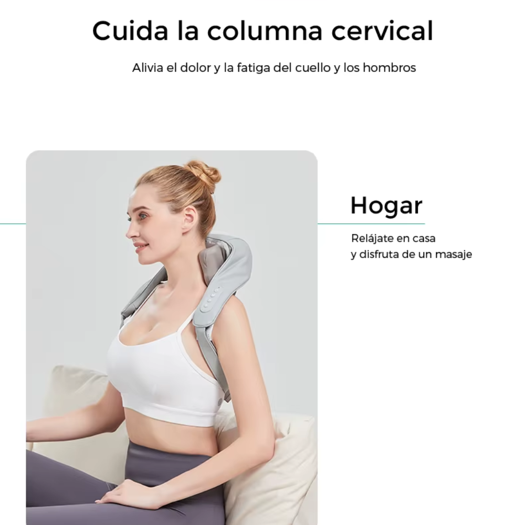TU MASAJEADOR DE CUELLO Y HOMBROS: RELAJACIÓN PROFESIONAL SIN SALIR DE CASA