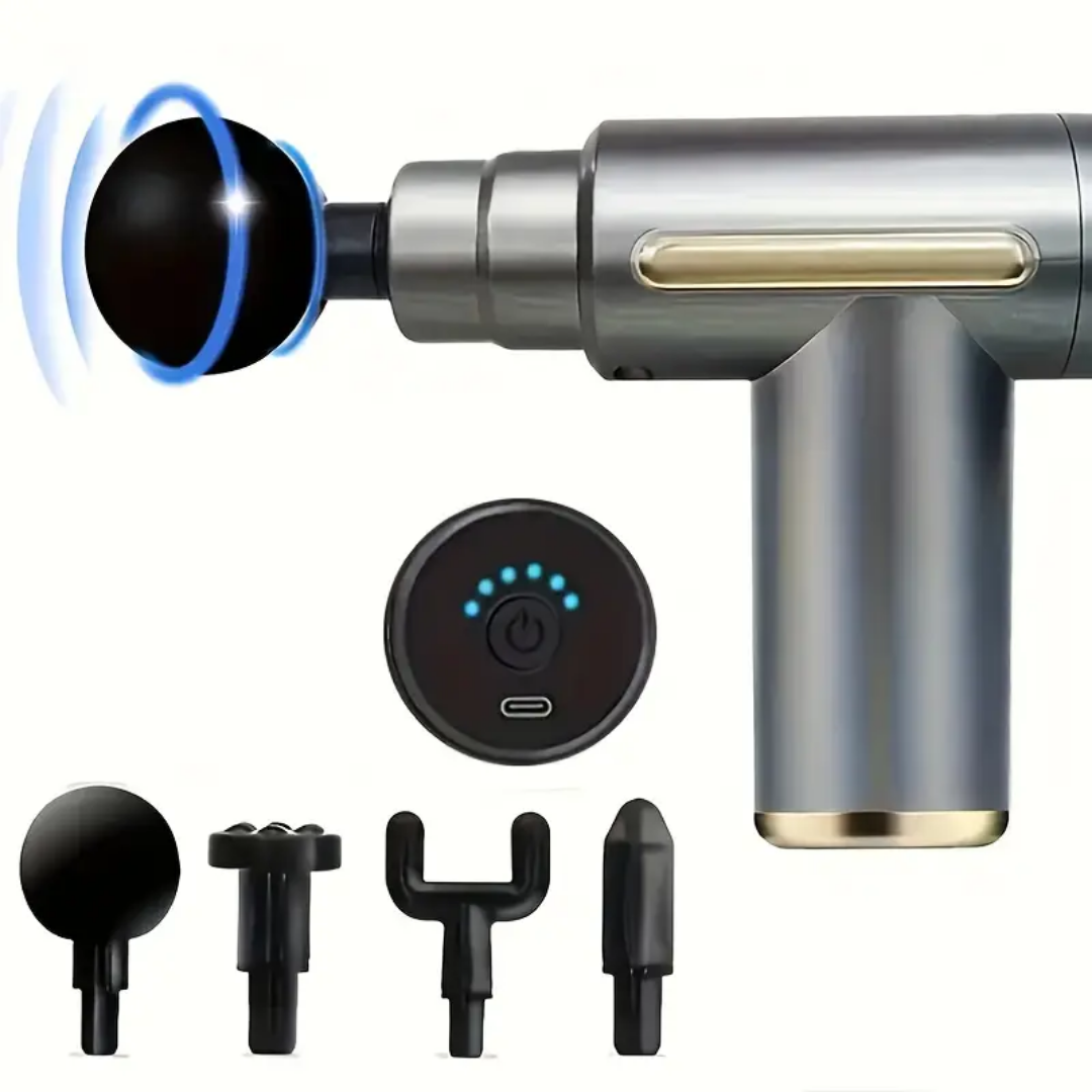 MINI MASAJEADOR GUN – MASAJES PROFESIONALES EN CASA O DE VIAJE