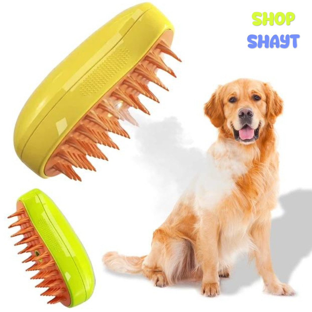 PEINE PARA MASCOTAS A VAPOR 3 EN 1 PEINA LIMPIA MASAJEA
