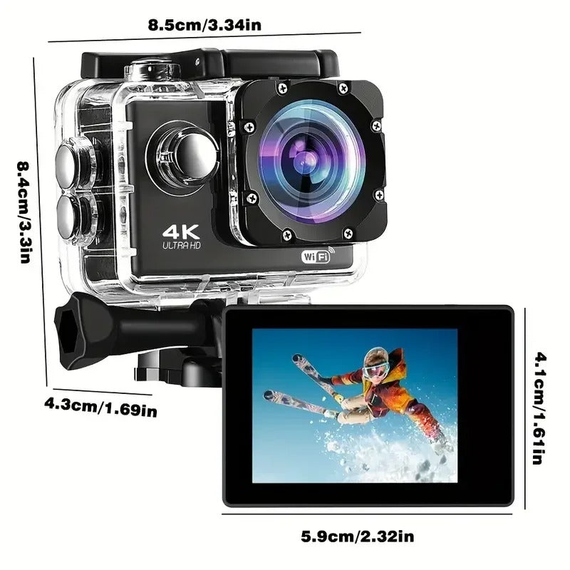 CÁMARA PROFESIONAL GO PRO 4K ACUATICA WIFI