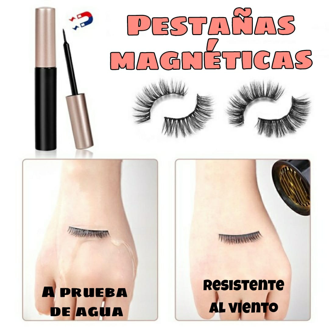 KIT PESTAÑAS MAGNÉTICAS 3D - REUTILIZABLES HASTA 30 VECES