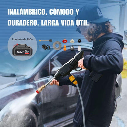 HIDROLAVADORA 160V PORTÁTIL ALTA PRESIÓN BATERIA GRANDE