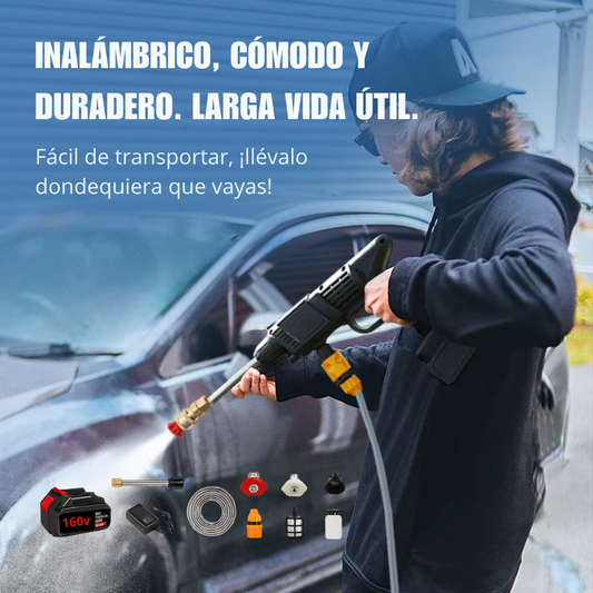 HIDROLAVADORA 160V PORTÁTIL ALTA PRESIÓN BATERIA GRANDE