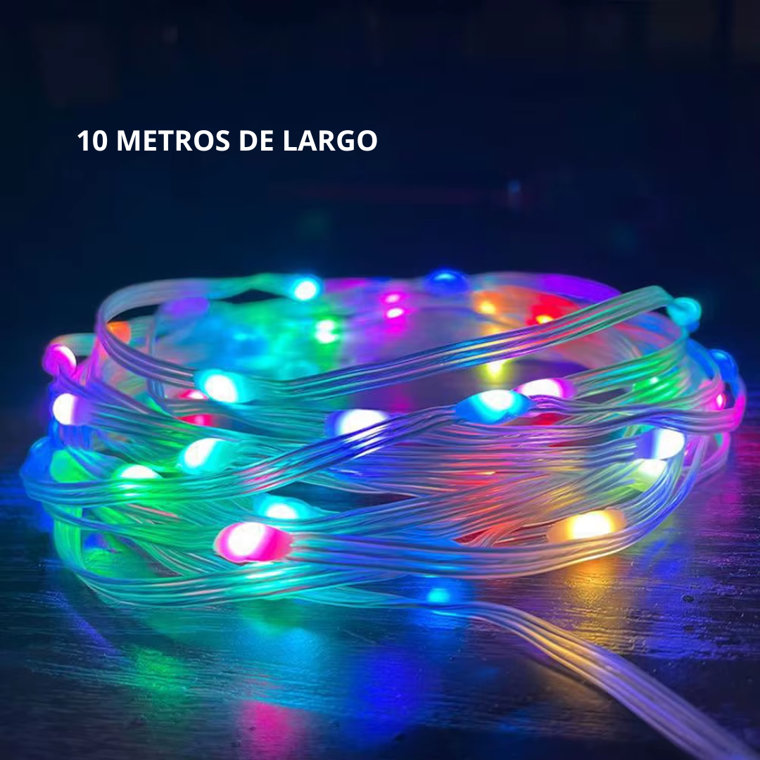 LUCES BLUETOOTH NAVIDEÑAS -  APAGADO AUTOMÁTICO - RESISTENTE AL AGUA