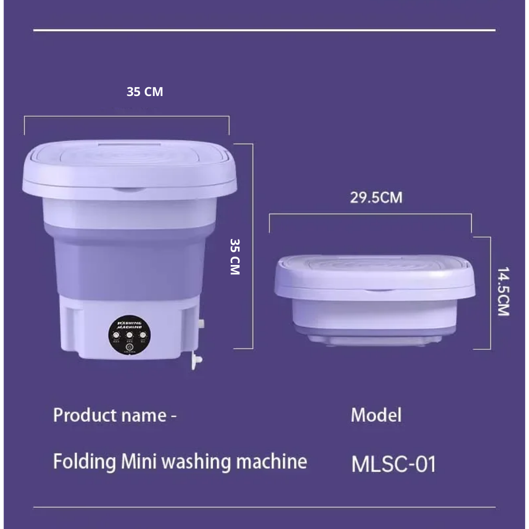MINI LAVADORA PORTÁTIL PLEGABLE CON CENTRIFUGADO