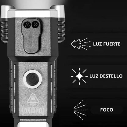 LINTERNA MARTILLO 4 EN 1 MULTIFUNCIONAL DE EMERGENCIA: LUZ, SEGURIDAD Y POWER BANK EN UN SOLO DISPOSITIVO
