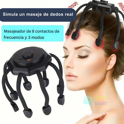 MASAJEADOR ELÉCTRICO DE CABEZA – RELÁJATE EN 60 SEGUNDOS, DONDE ESTÉS
