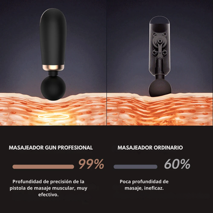 MINI MASAJEADOR GUN – MASAJES PROFESIONALES EN CASA O DE VIAJE