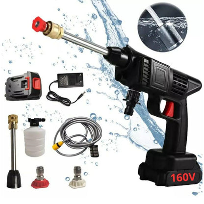 HIDROLAVADORA 160V PORTÁTIL ALTA PRESIÓN BATERIA GRANDE