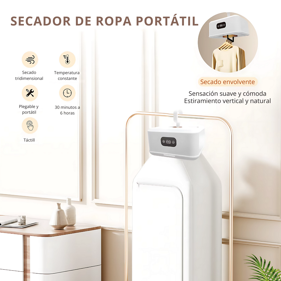 SECADOR DE ROPA PORTÁTIL - TU ALIADO PARA VIAJES Y EMERGENCIAS