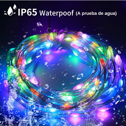 LUCES BLUETOOTH NAVIDEÑAS -  APAGADO AUTOMÁTICO - RESISTENTE AL AGUA