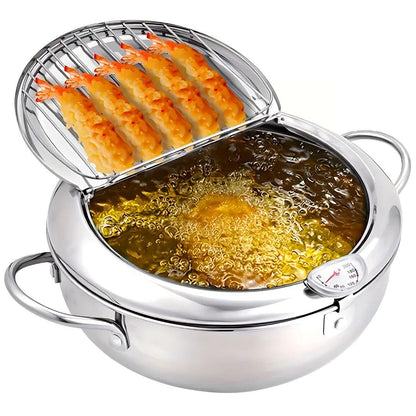 OLLA FREIDORA JAPONESA GRANDE 3.4 LITROS: FRITURAS CRUJIENTES CON MENOS ACEITE