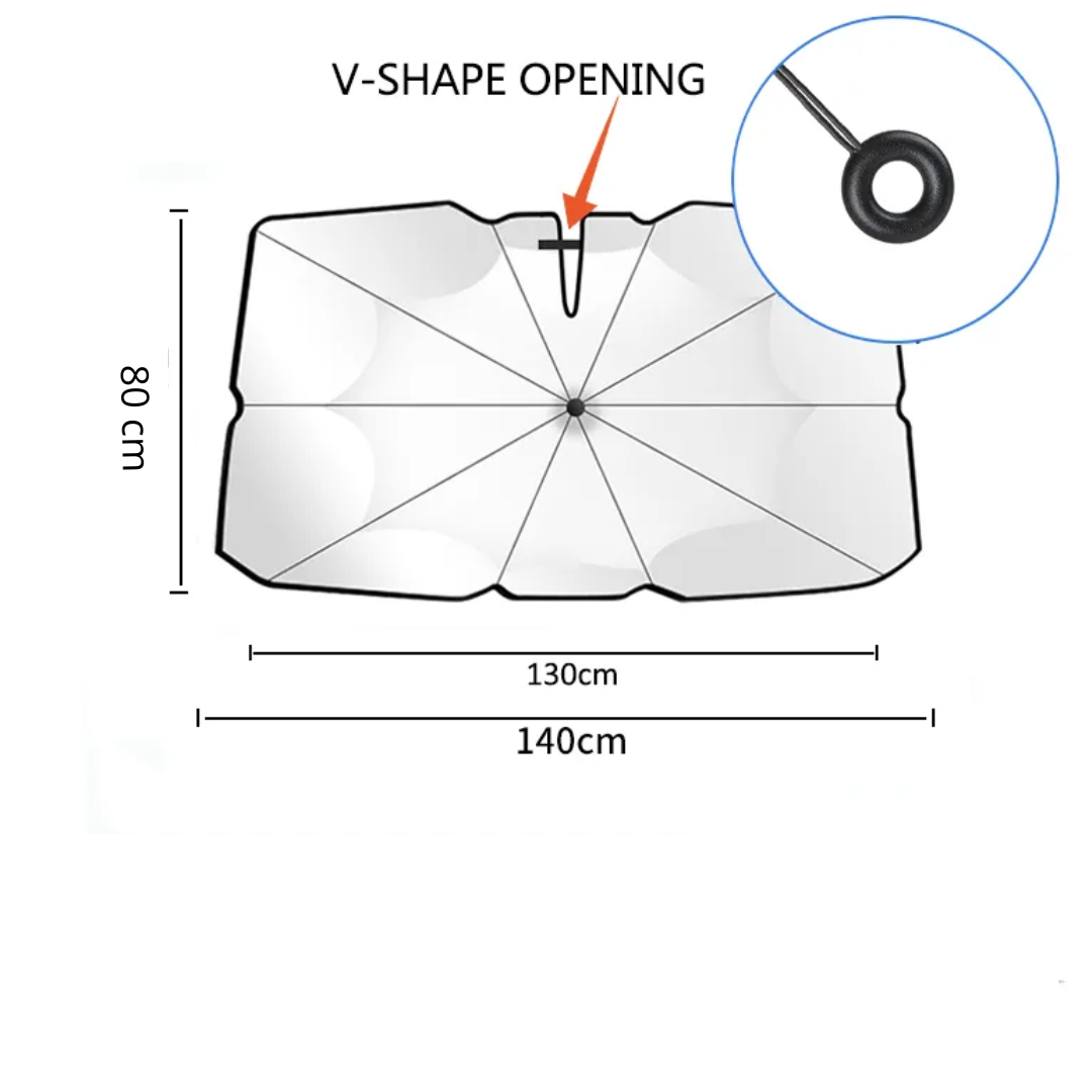 TAPA SOL PARA PARABRISAS DE AUTO + ESTUCHE