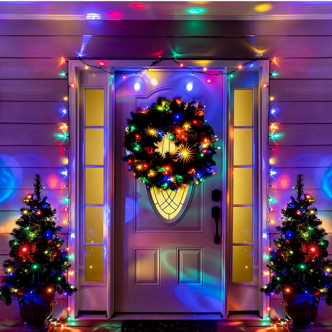 LUCES NAVIDEÑAS CON PANEL SOLAR