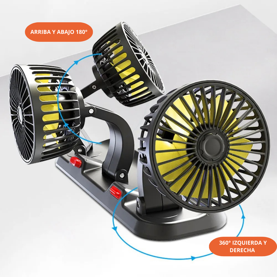 VENTILADOR TRIPLE PARA AUTO PREMIUM