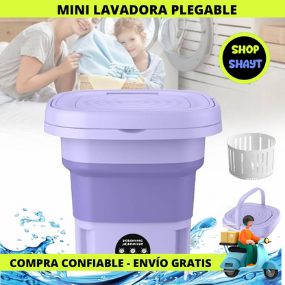 MINI LAVADORA PORTÁTIL PLEGABLE CON CENTRIFUGADO