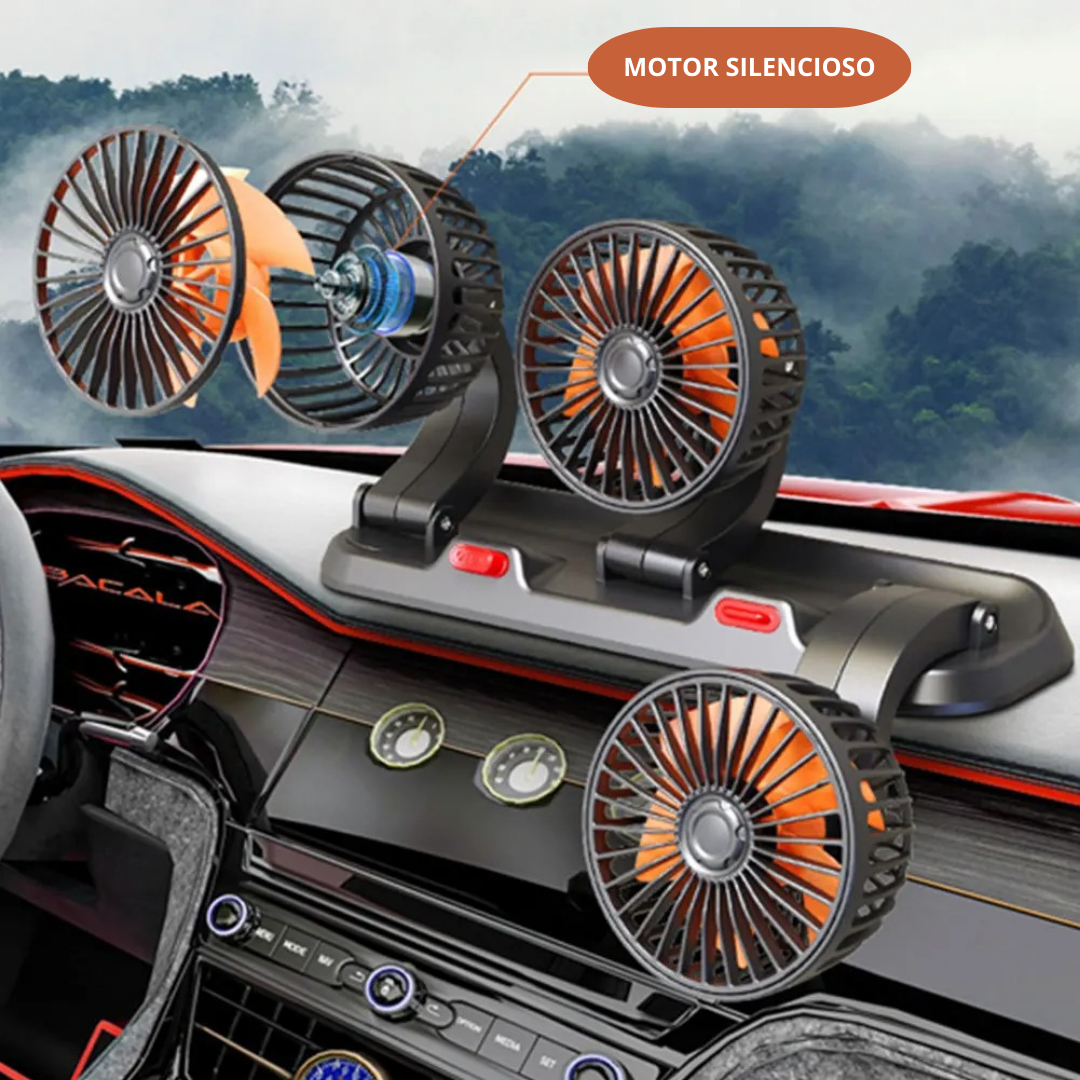 VENTILADOR TRIPLE PARA AUTO PREMIUM