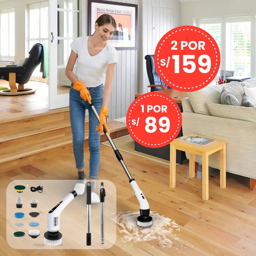 CEPILLO DE LIMPIEZA ELÉCTRICO 9 EN 1: LA SOLUCIÓN COMPLETA PARA TU HOGAR