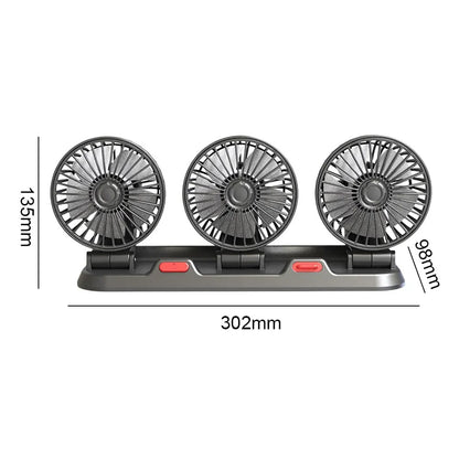 VENTILADOR TRIPLE PARA AUTO PREMIUM