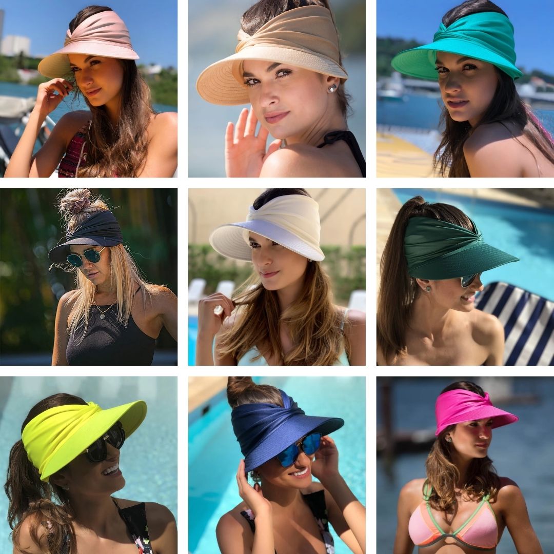 VISERA TURBANTE MULTIUSOS  PROTECCIÓN FPS 50: EL ACCESORIO QUE TE CUIDA DEL SOL Y RESALTA TU BELLEZA