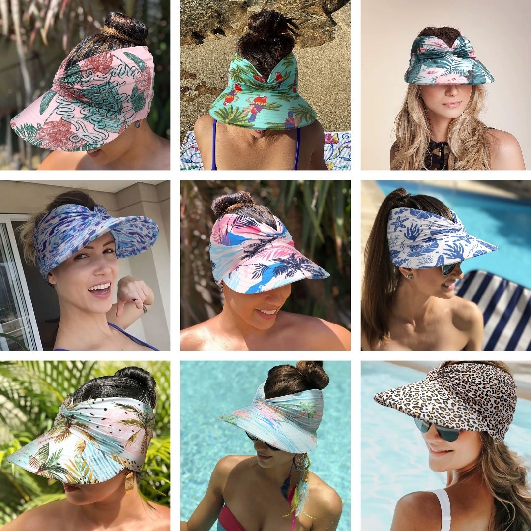 VISERA TURBANTE MULTIUSOS  PROTECCIÓN FPS 50: EL ACCESORIO QUE TE CUIDA DEL SOL Y RESALTA TU BELLEZA