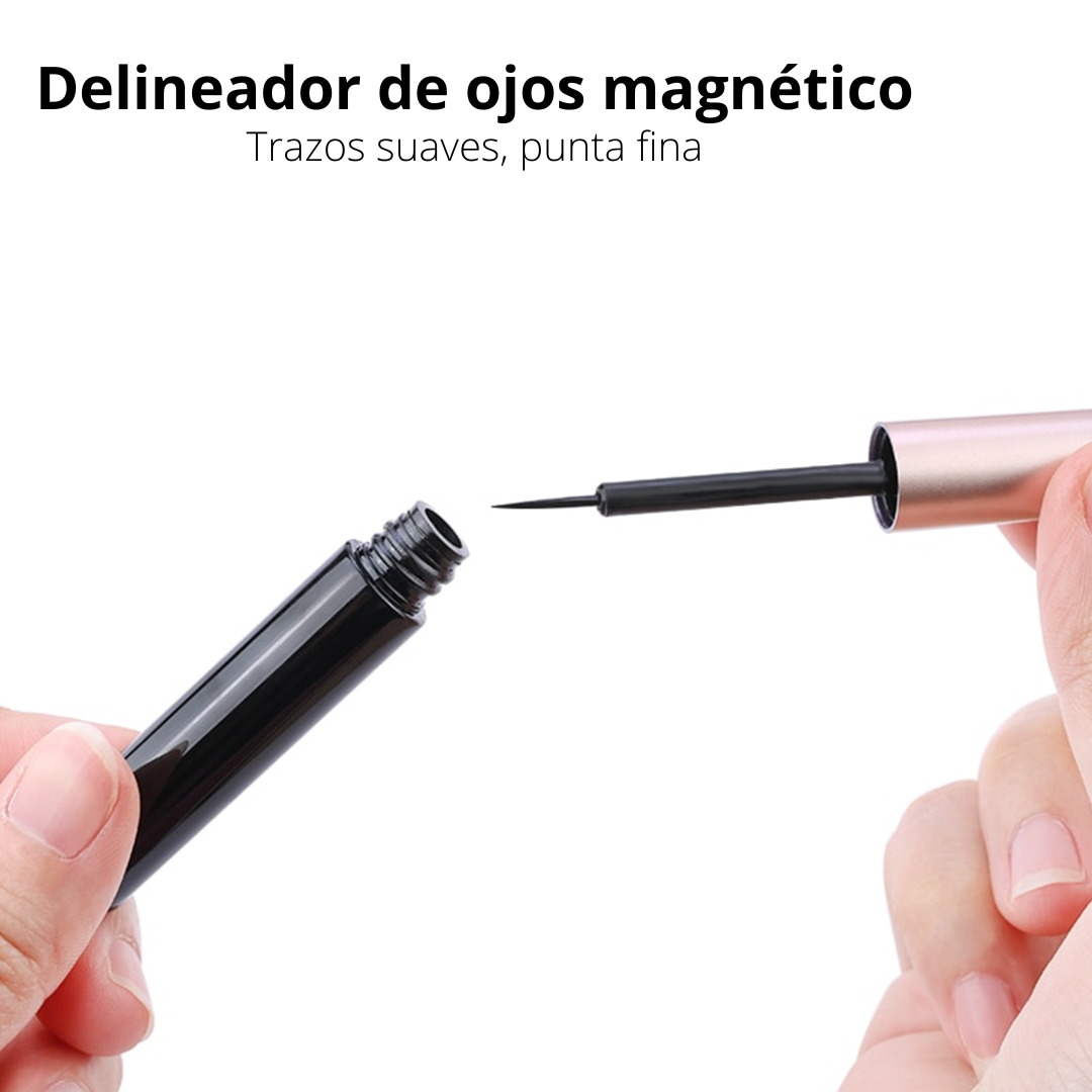 KIT PESTAÑAS MAGNÉTICAS 3D - REUTILIZABLES HASTA 30 VECES -  A PRUEBA DE AGUA