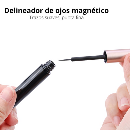 KIT PESTAÑAS MAGNÉTICAS 3D - REUTILIZABLES HASTA 30 VECES -  A PRUEBA DE AGUA