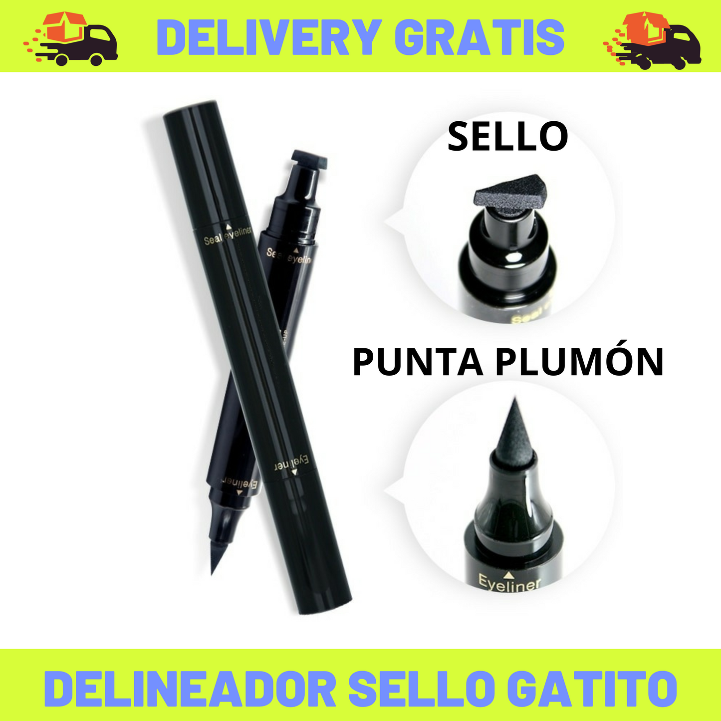 DELINEADOR SELLO GATITO 2 EN 1